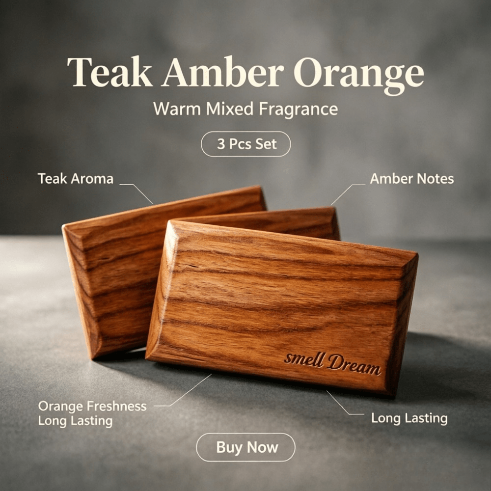 Home Fragrance Oud - Car Air Freshener Teak Amber Orange